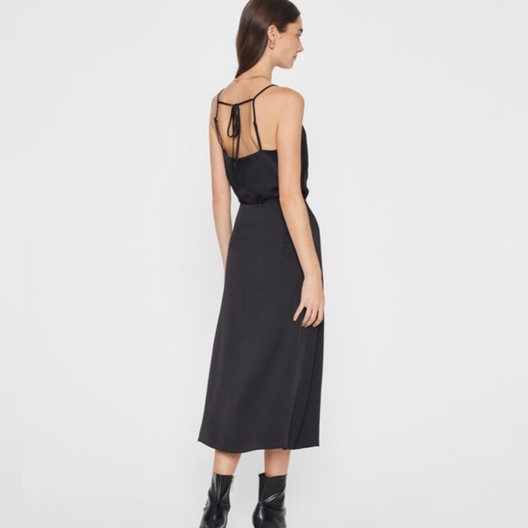 Club Monaco button front slip skirt (Size 6) Black - Picture 3 of 5